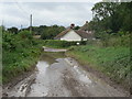 Monkton Up Wimborne: flooded road in BH21 5NW