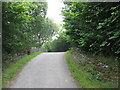 Minor road to Bontnewydd at Cae Hen railway bridge in LL54 7PH