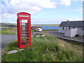 Telephone box outside Levenwick Community Hall in ZE2 9HX