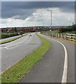 Cycle path along Outlands Drive, Hinckley in LE10 0SU