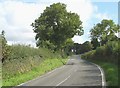 The B 5109 at the approach to the bad bends at Angora Farm Xroads in LL77 7RY