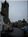 High Street and Tolbooth with clock tower in KY14 7BD