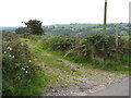 Elton - Footpath junction with Cliff Lane in DE4 2BY