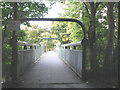 Footbridge to Roberts Park in BD18 4DA