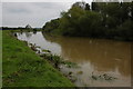 A swollen River Avon near Pershore in WR10 3HB