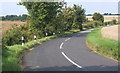 Looking along the road to Offton from the sharp turn to the north in IP8 4SF
