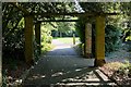 Looking out of pergola around sunken garden, IBM Hursley Laboratory in SO21 2JQ