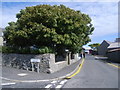 Road junction of Meadowfield Place in Scalloway