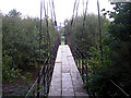 Wobbly suspension bridge in Llanilar