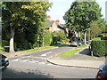Junction of North Gate and The Circle, Harborne in B17 9PE