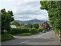 The A40 entering Abergavenny from the south in NP7 5HS