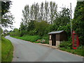 Phone box, bus shelter and bench in HR9 6NP