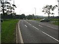 Staggered crossroads on A68 in St Boswells