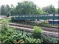 Footbridge across railway in GU51 1JZ