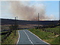 Moorland Fire near Bride Stones Moor in Blackshaw