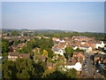 East-northeast over Shifnal from the tower of St Andrew's church in TF11 8AZ