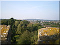 North over Shifnal from the tower of St Andrew's church in TF11 8AZ