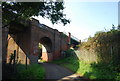 Railway bridge over a small lane to Harbledown in CT2 8PL