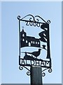Village sign Aldham in IP7 6NN