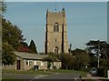 The tower of St. Peter's church at Monks Eleigh in IP7 7AA