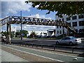 Footbridge over the Great West Road (A4) Isleworth - looking eastwards in TW7 5JR