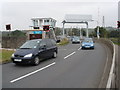 Traffic crossing Exeter Canal bridges in EX2 7BU