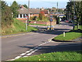 Looking down Poplar Hill towards Stowmarket town in IP14 2DW