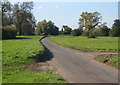 Lane crossing open ground west of Shelland in Shelland