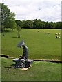 Nun Statue, ha-ha and parkland, Pashley Manor in TN19 7AX