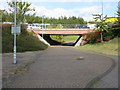 Footpath and cycleway in the middle of Hallens Drive roundabout in WS10 7WW